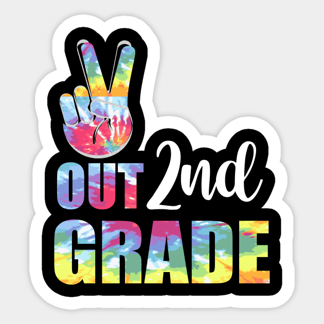 Peace out 2nd grade end of school l. Last day of school. Summer break Sticker by Prints by Hitz